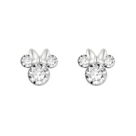 Disney Pendientes Minnie bañado en plata y plato de baratijas Minnie
