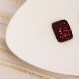 Ariane Plato Triangular Porcelana Antracita Blanco 29 cm (6 Unidades)