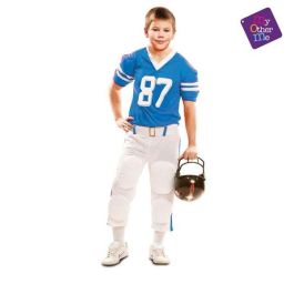 Disfraz jugador rugby azul talla 10-12 años Disfraz jugador rugby azul talla 10-12 años