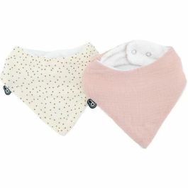 Domiva DOM3700948338469 Pack de 2 baberos bandana de Muselina con Lunares rosa viejo Precio: 25.4999998. SKU: B163S92AGM