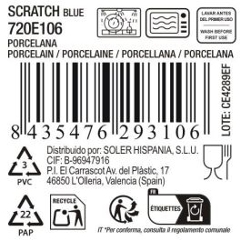 La Mediterranea Bandeja Redonda Scratch Blue 24.8 cm x 2.5 cm (8 Unidades)