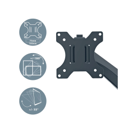 Leitz Brazo para Monitor 64890089 Ergo Spacesaving Gris Oscuro Soporte Ajustable 1 Monitor 32" 9kg