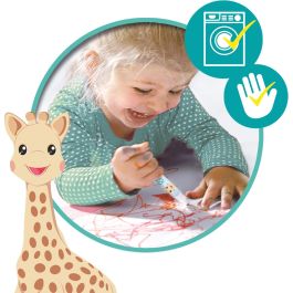 Sophie la Girafe Rotuladores de Fieltro para Bebés - Caja de 8 Super Lavables, Puntas Redondas, Cortas y Seguras, +12 Meses