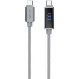 4smarts Cable USB-C DigitCord 1.5m Gris Carga Rápida 100W