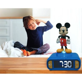 Lexibook Reloj Despertador Disney Mickey RL800MCH con Luz Nocturna y Sonidos