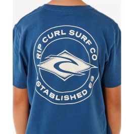 Camiseta de Manga Corta Infantil Rip Curl Stapler Azul Azul marino M