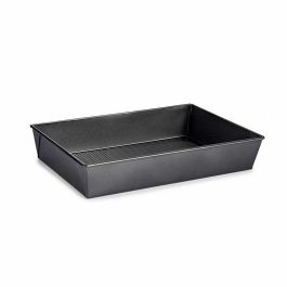 Molde Rectangular Gris oscuro Metal Acero al carbono 24 x 6,5 x 36,5 cm (12 Unidades)