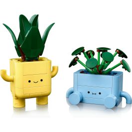 LEGO 10349 Botanicals Plantas Felices Set de Construcción - Drácena y Pilea con Macetas Intercambiables para Decoración