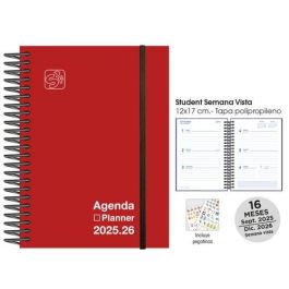 Agenda Anual (2025-26) Senfort 16 Meses Student Unicolor Espiral Tapa Pp Con Goma 120X170 S/V Rojo Precio: 7.79000057. SKU: B19ZVQJK5E