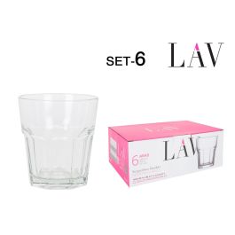 Lav Set 6 Vasos Agua 305 cc Colección Aras, 8.7x9.5 cm (8 Cajas) Precio: 51.49999943. SKU: S2209255
