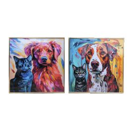 Cuadro Moderno DKD Home Decor Multicolor 3.5 x 80 x 80 cm (2 Unidades) Precio: 124.50000002. SKU: B1KNRF5KH2