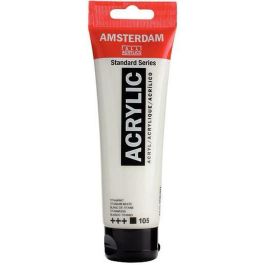 Pintura Acrilica Amsterdam 120 Ml (Bote) Blanco Titanio (Set de 3)