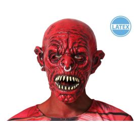 Máscara Roja Monstruo con Colmillos y Piercings para Disfraces de Demonio o Halloween Precio: 7.49999987. SKU: B1JHLN2ANK