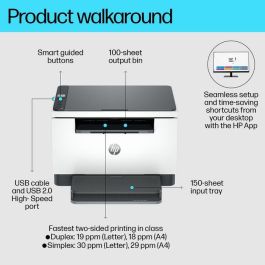 HP LaserJet Impresora multifunción M234d - Impresión, copia, escaneado, doble cara automático, 8J9K4F HP LaserJet Impresora multifunción M234d - Impresión, copia, escaneado, doble cara automático, 8J9K4F