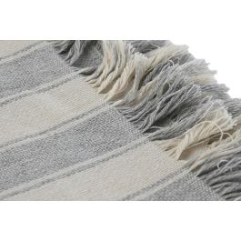 Plaid Basicos DKD Home Decor Gris Crudo 260 x 230 cm (2 Unidades)