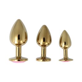 Plug Anal Pick&Love Nº 32 Dorado 3 Piezas (8,3 cm) (9,5 cm) (7,6 cm)