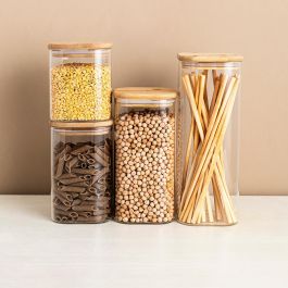 Quid Tarro Vidrio Cocco 2 L Transparente con Tapa Cierre Presión y Junta de Silicona, Apto Lavavajillas