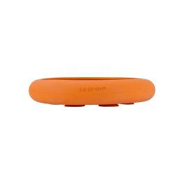 Lickimat UFO para Perro - Plato Interactivo Antiestrés para Lamer Comida Lenta y Baño con Ventosa Adherente Naranja de Goma