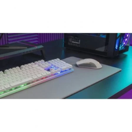 Mars Gaming MCPXWES Combo Gaming 3 en 1 Blanco: Teclado H-MECH, Ratón 10K y Alfombrilla XXL
