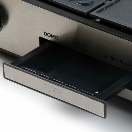 Domo DO9259G Barbacoa de sobremesa con 2 zonas de cocción y termostato regulable - 2400 W