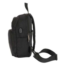 Safta Mini Mochila 1 Hombrera Tablet 11"+USB Business Black 18x34x12 cm