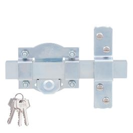 Fac Cerrojo tradicional de sobreponer con cilindro galvanizado, 3 llaves serreta, F01009