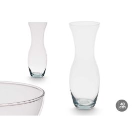 Jarrón de Cristal Estrecho, Cuello Abierto, 40 cm - Giftdecor