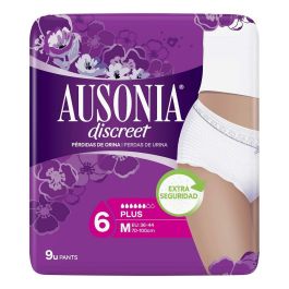 Ausonia Discreet Boutique Plus Pants Talla M Incontinencia Fuerte Mujer 9 Unidades, Neutraliza Olores y Evita Fugas