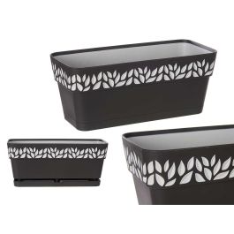 Jardinera Cloe Antracita 30 cm Plastico Stefanplast - 2,75 L con reserva agua (12 Unidades) Precio: 51.49999943. SKU: S3610127