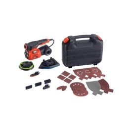 Black + Decker Multi-lijadora 4 en 1 AutoSelect 220W | Ajuste automático de velocidad | Cambio de base sin herramientas