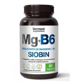 Siobin Bisglicinato de Magnesio + B6, suplemento para sistema nervioso, 60 cápsulas Precio: 14.6899995. SKU: B188H45V4T