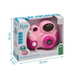 KioKids Juguete Cámara de Fotos para Bebés/Niños Rosa con Sonidos, Luces y Melodías, Juego de Imitación, Pilas Incluidas, +18 Meses