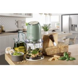 Ariete 438/04 Picadora Vintage Verde 400 W, 4 Cuchillas Acero Inoxidable, 2 Velocidades