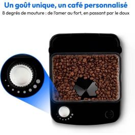 Medion MED4061275225969 Cafetera Digital con Molinillo Integrado y Filtro Aislado, 1000W, 1 Litro, Color Plateado
