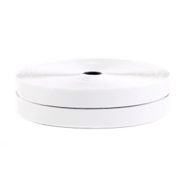 Liderpapel Cinta de Cierre Adhesiva Velcro Blanco 20mm x 10m Soporta 3.20Kg/10cm