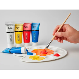 Liderpapel Pintura Gouache/Tempera Caja 6 Tubos 75 ml Colores Surtidos