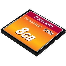 Transcend TS8GCF133 Tarjeta CompactFlash 8GB MLC 133x (50MB/s lectura, 20MB/s escritura) Color Negro