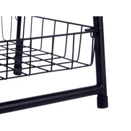 Kinvara Estanteria Metalica Escalera Negra 3 Pisos 48x38x8.5 cm