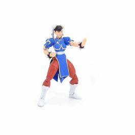 JADA TOYS Figura Chun-Li Street Fighter II 15cm con Manos y Cabeza Intercambiables, Accesorios y 20 Puntos Articulados
