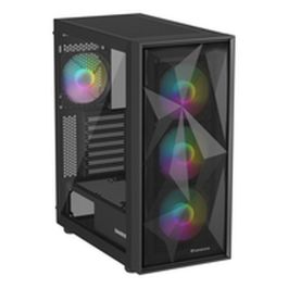 GENESIS Diaxid 605 Carcasa Gaming Midi Tower ARGB, USB-C, Compatible ATX, AIO 420mm, Cristal Templado y Filtro Antipolvo Negro