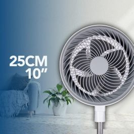 Daewoo Ventilador de Alta Velocidad de 10 Pulgadas (25 cm) 80W con Base Redonda