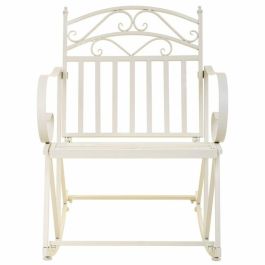 Silla mecedora Alexandra House Living Blanco Hierro 24 x 45 x 24 cm