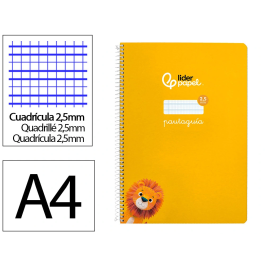 Liderpapel Cuaderno Espiral A4 Tapa Dura 80 Hojas Cuadro Pautado 2,5 mm Color Amarillo Precio: 17.78999959. SKU: B13GD6EQS6