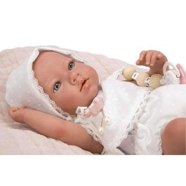 Muñecas Arias Muñeca Reborn Arias 38 cm Maitane Rosa con Manta para Niños de 3 Años, Idioma Español