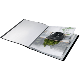 Leitz Carpeta Recycle Escaparate DIN A4 20 Fundas Polipropileno Negro 90% Reciclado