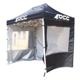 Pared de Carpa OCC Motorsport OCCCARP31 Racing Negro Poliéster 420D Oxford 3 x 2 m Ventana 2 Unidades