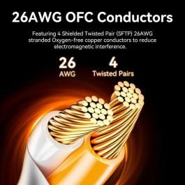 Cable de Red Rígido S/FTP Categoría 8 Vention IKJBF Negro