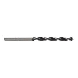 Wolfcraft Broca espiral para madera blanda, acero al cromo-vanadio, Ø4x75 mm, longitud de trabajo 43 mm