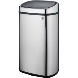 KITCHEN MOVE Contenedor de cocina cuadrado semiautomático de un toque 60 L - Gris KITCHEN MOVE Contenedor de cocina cuadrado semiautomático de un toque 60 L - Gris