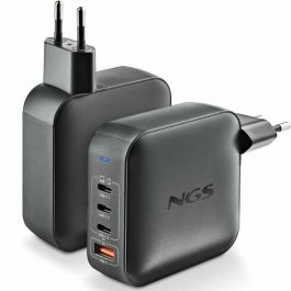 NGS Cargador Portátil BUD165W GaN 165W 3xUSB-C + 1xUSB-A Automático Voltaje 5-21V